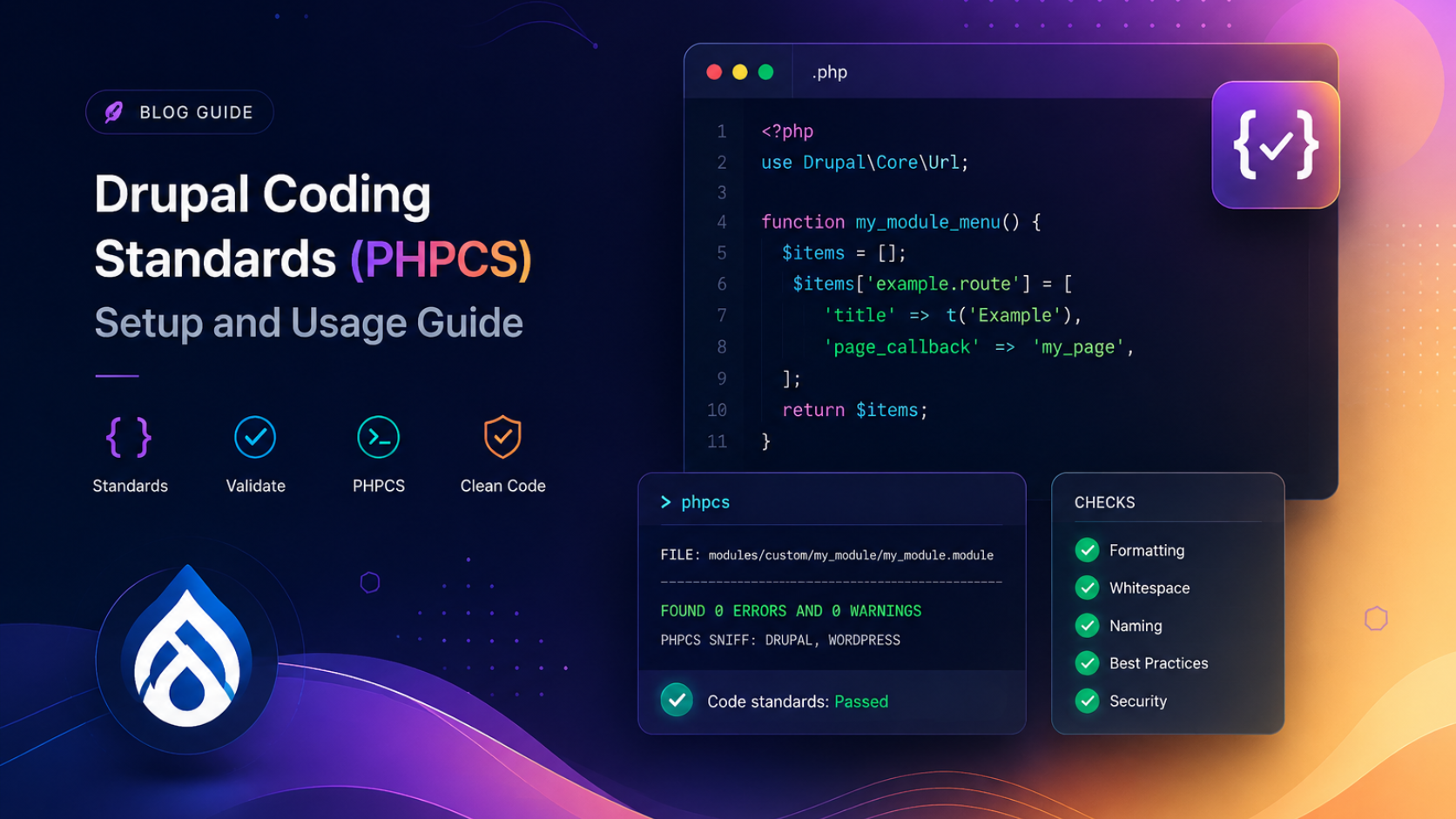 Drupal Coding Standards (PHPCS) Setup and Usage Guide